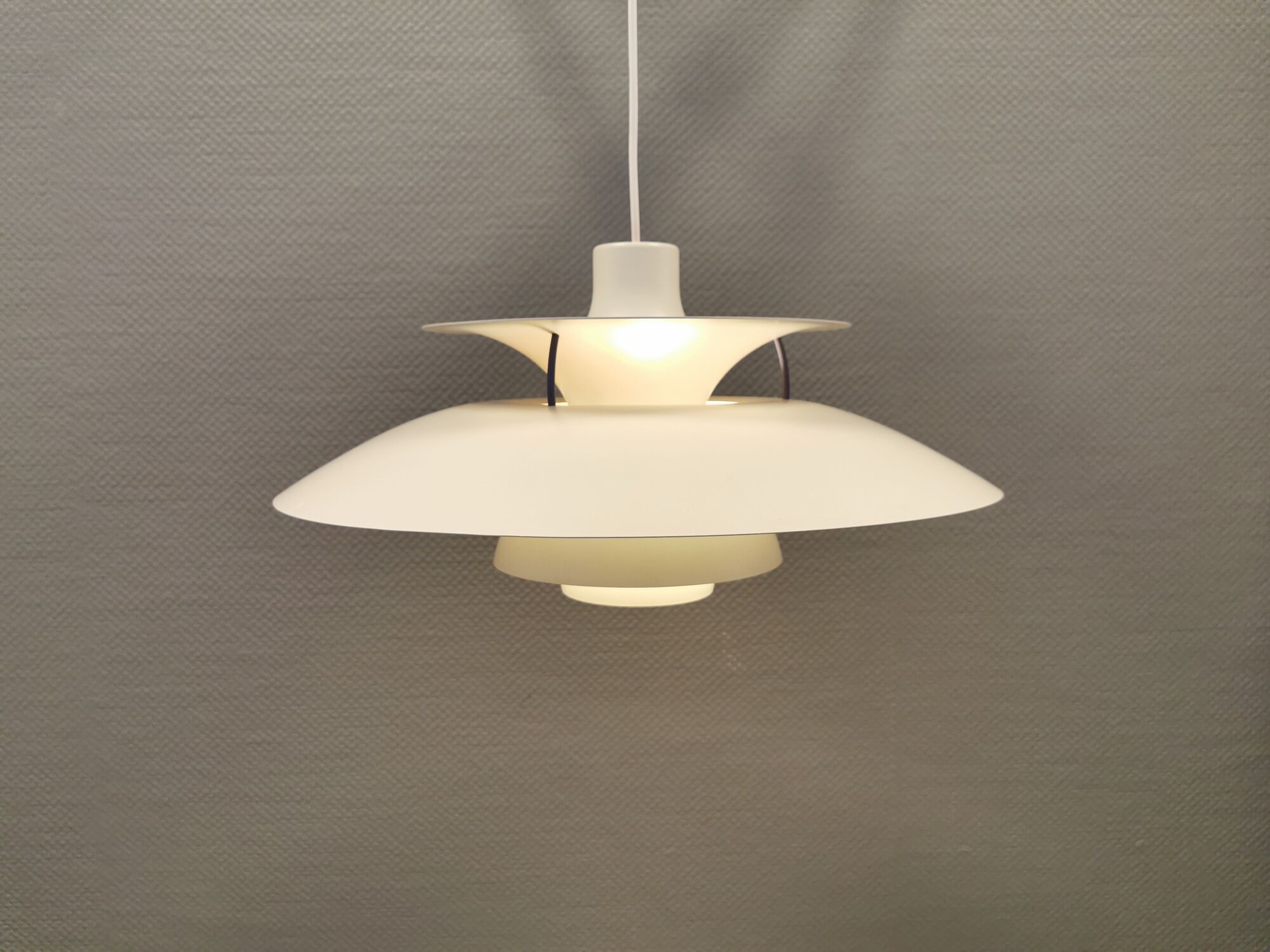 PH 5 hanging lamp, designed by lamp master Poul Henningsen (PH) and produced by Louis Poulsen