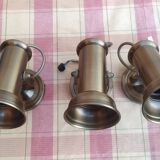 3 brass spotlights