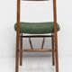 Mid Century Chair in Green Bouclé, Walnut Wood, Rajmund Halas, Poland, 1960s