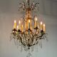 Louis XV style cage chandelier in gilded bronze decorated with tassels circa 1920