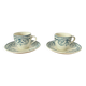 2 tasses terre de fer Saint Amand et Hamage modèle Guirlande vert