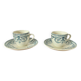 2 cups of Saint Amand and Hamage iron earth model Garland green