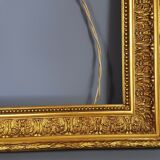 Old frame around 1850 wood - stucco, beaded interior edges, 52x48 hardwood 38x32 cm SB