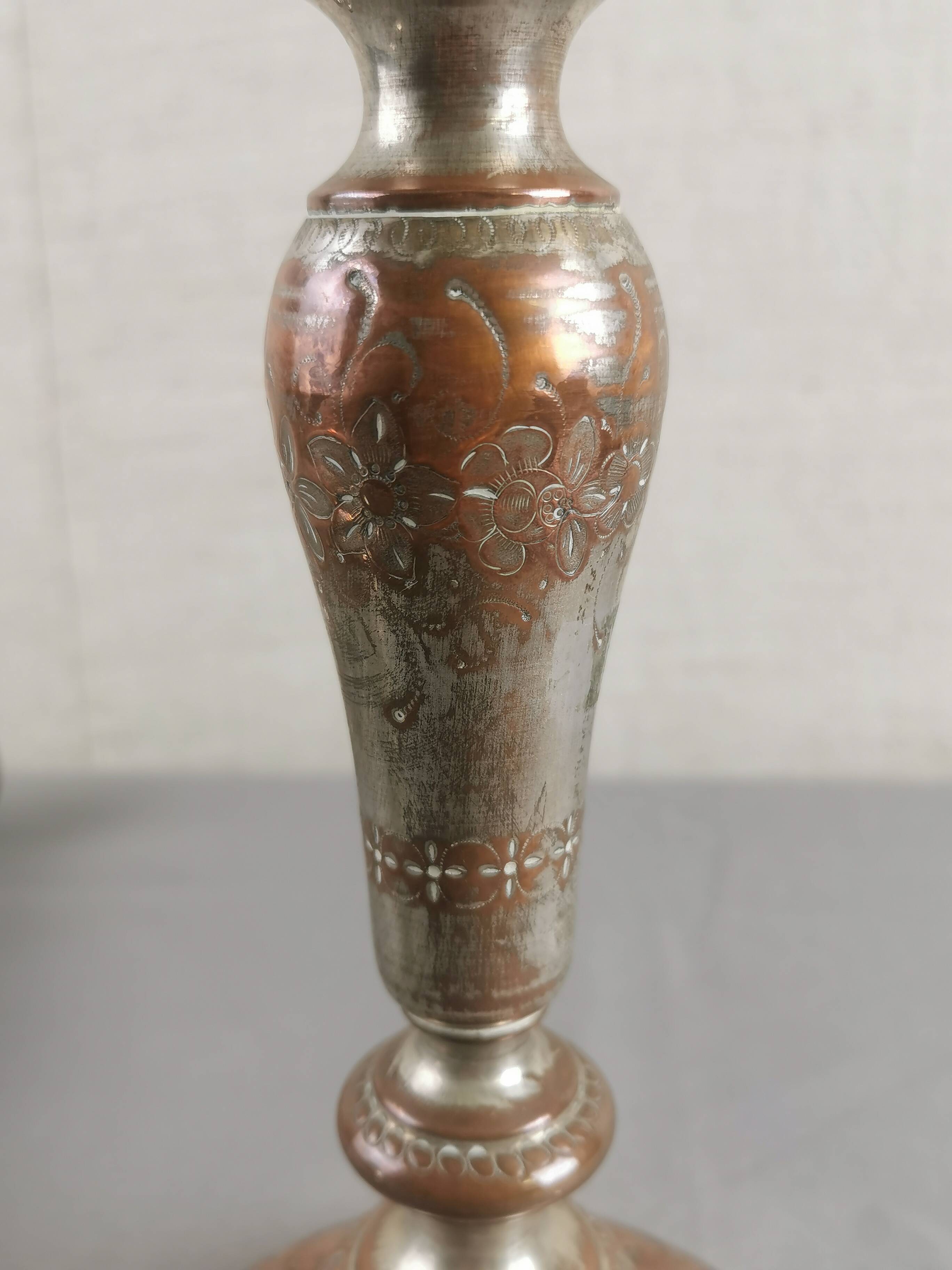 PAIR OF ANCIENT CANDLE HOLDERS