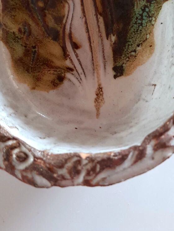 Thistle ceramic bowl, Albert Thiry, Vallauris 1960.