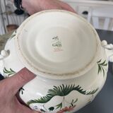 Vegetable dish covered in Gien porcelain - Oiseaux de Paradis