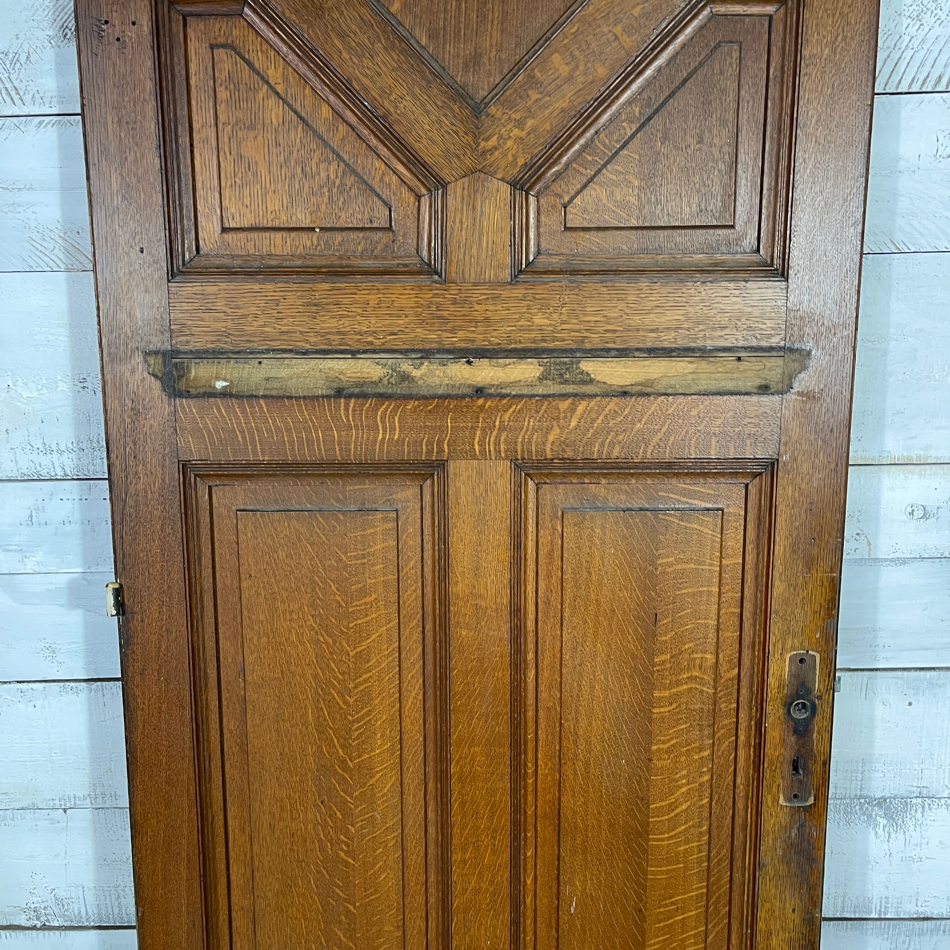 Carved oak door