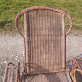 Wicker and rattan armchair 1900