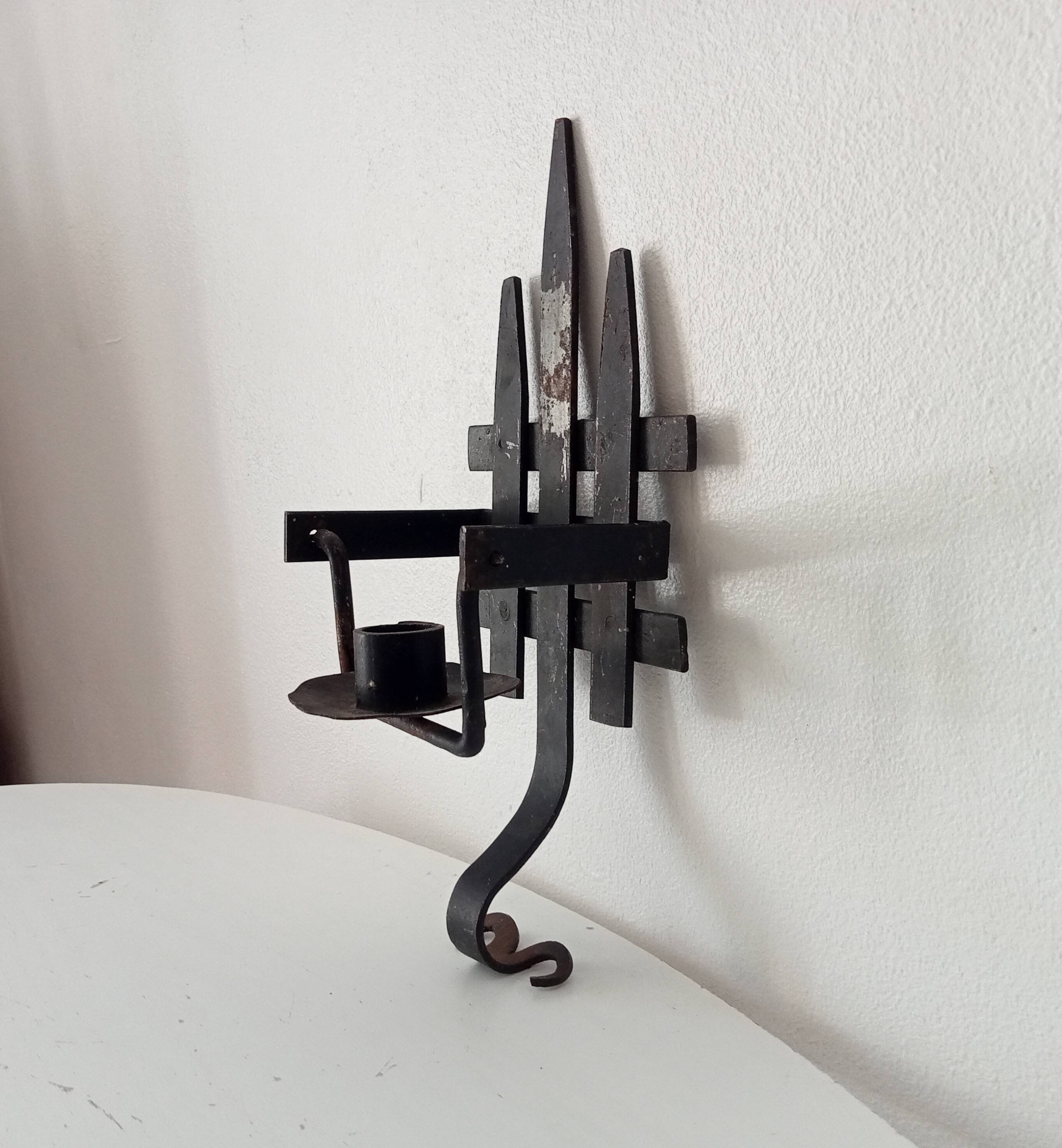 Vintage brutalist wall sconce