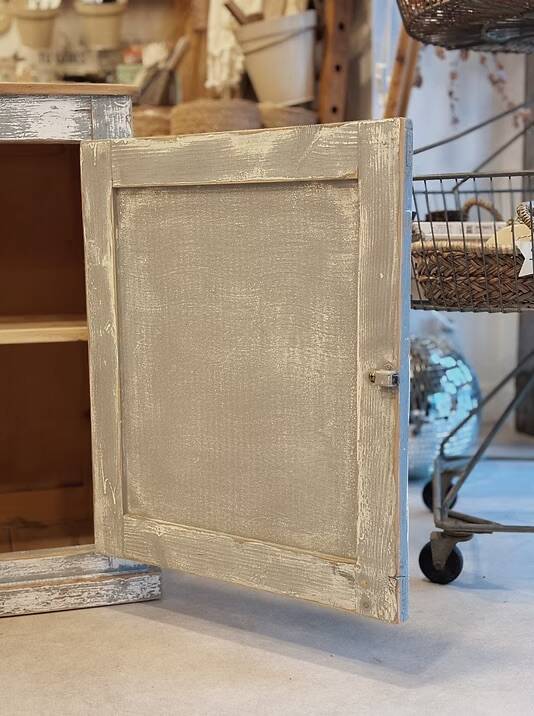 Blue-grey patinated sideboard / jam cupboard