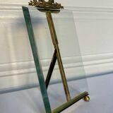 Cadre en laiton et verre biseauté