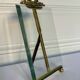 Brass frame and beveled glass