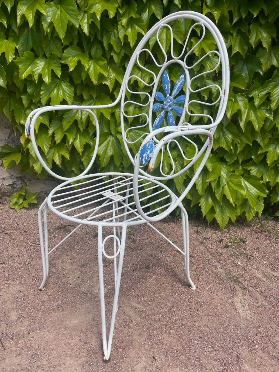 4 fauteuils provençaux en fer forgé des années 60