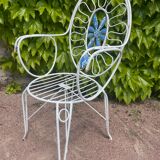 4 wrought iron Provencal armchairs from the 60s