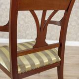 Set of Armchairs in Classicizing Forms in Striped Upholstery, 1990s