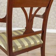Set of Armchairs in Classicizing Forms in Striped Upholstery, 1990s