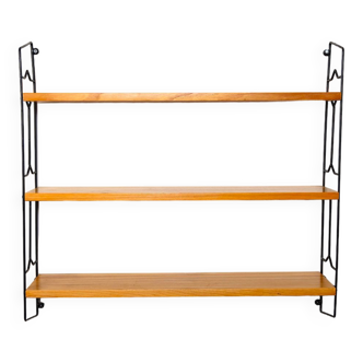 Wall-mounted bookcase with three shelves
