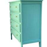 Vintage mint green chest of drawers 1950