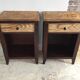Vintage bedside tables legs compass