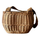 Woven wicker harvest basket