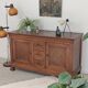 Antique solid wood workbench, dough cabinet from the 18th century.