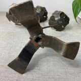 Rose shaped metal candle holder