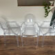 3 fauteuils style Kartell Louis Ghost transparents – Philippe Starck