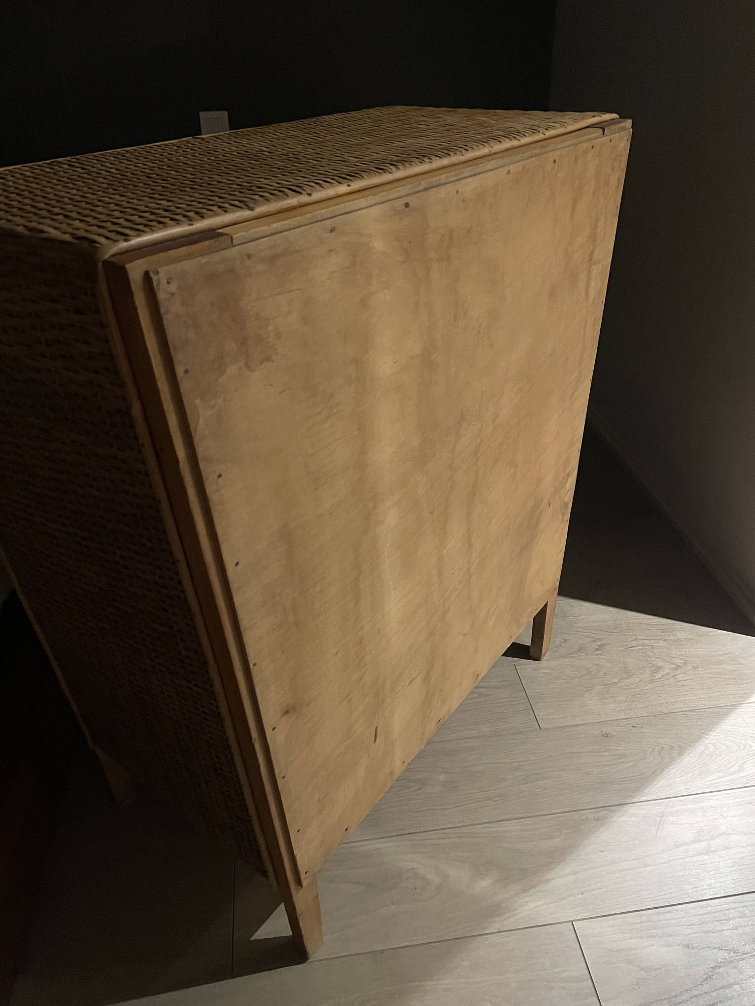 Vintage woven cane buffet