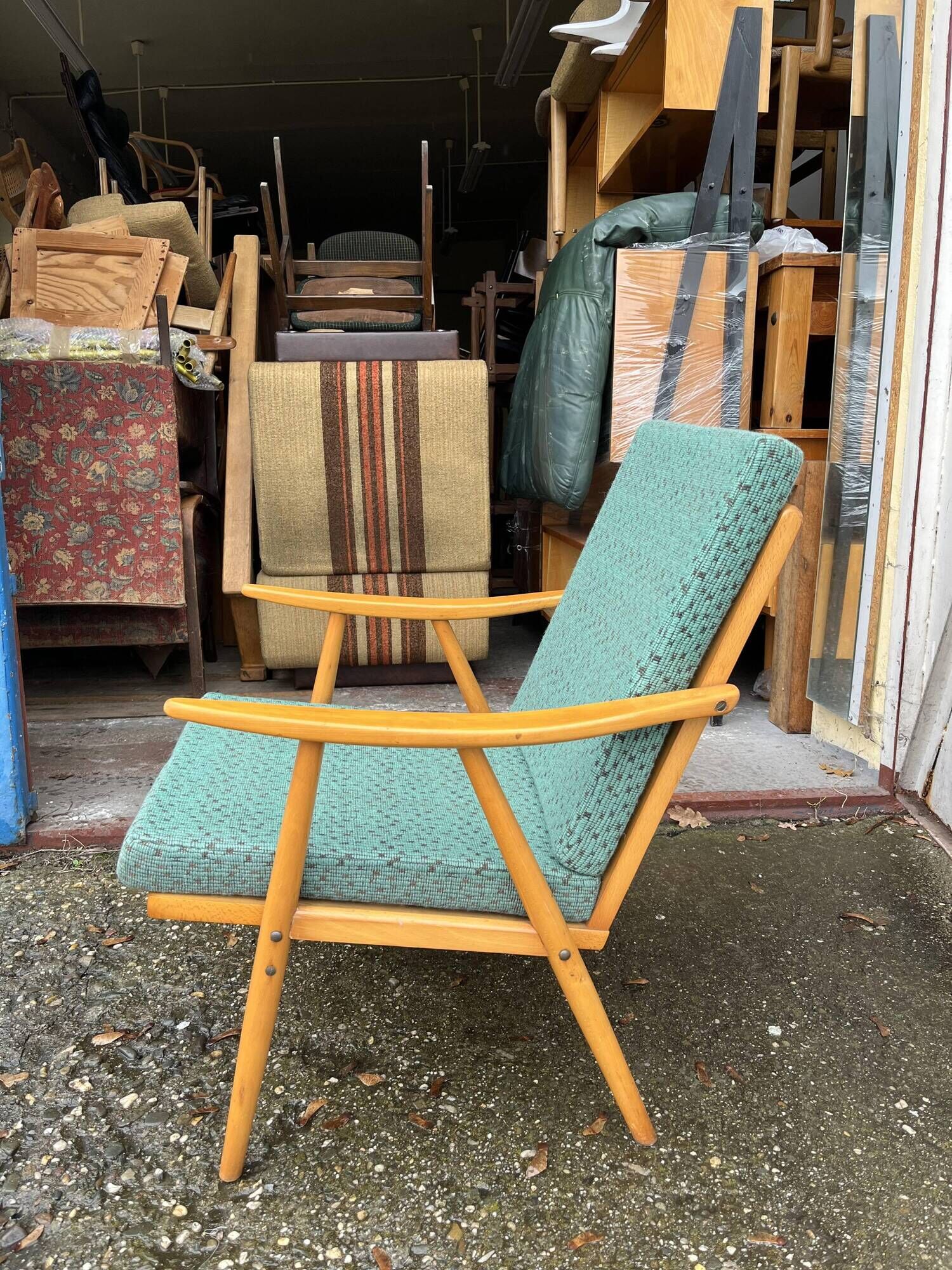 Pair of mid-century armchairs by Novy Domov in original upholstery, Czechoslovakia, 1970s