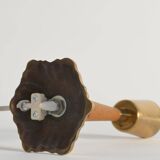 Brass Table Lamp with Teak, Asea, Sweden 1950s