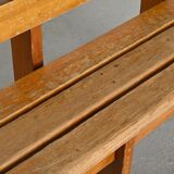 Pair of solid wood benches by Christian Durupt, Courchevel, circa 1960