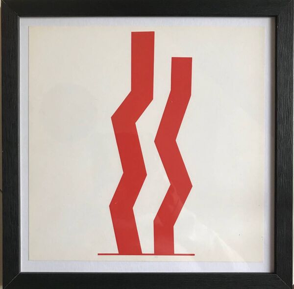 Sérigraphie William TURBULL 1922-2012.Double Red,1966