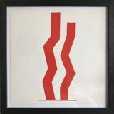 William TURBULL 1922-2012. Double Red, 1966. Serigraphy
