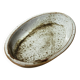 Small oval dish in glazed speckled ceramic L23