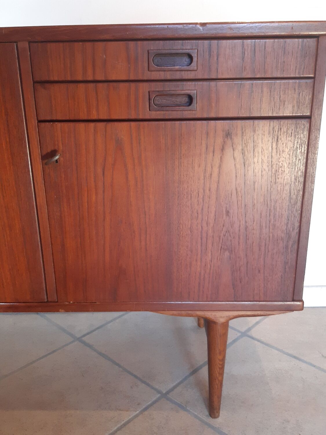 Scandinavian vintage sideboard 3 doors 2 drawers