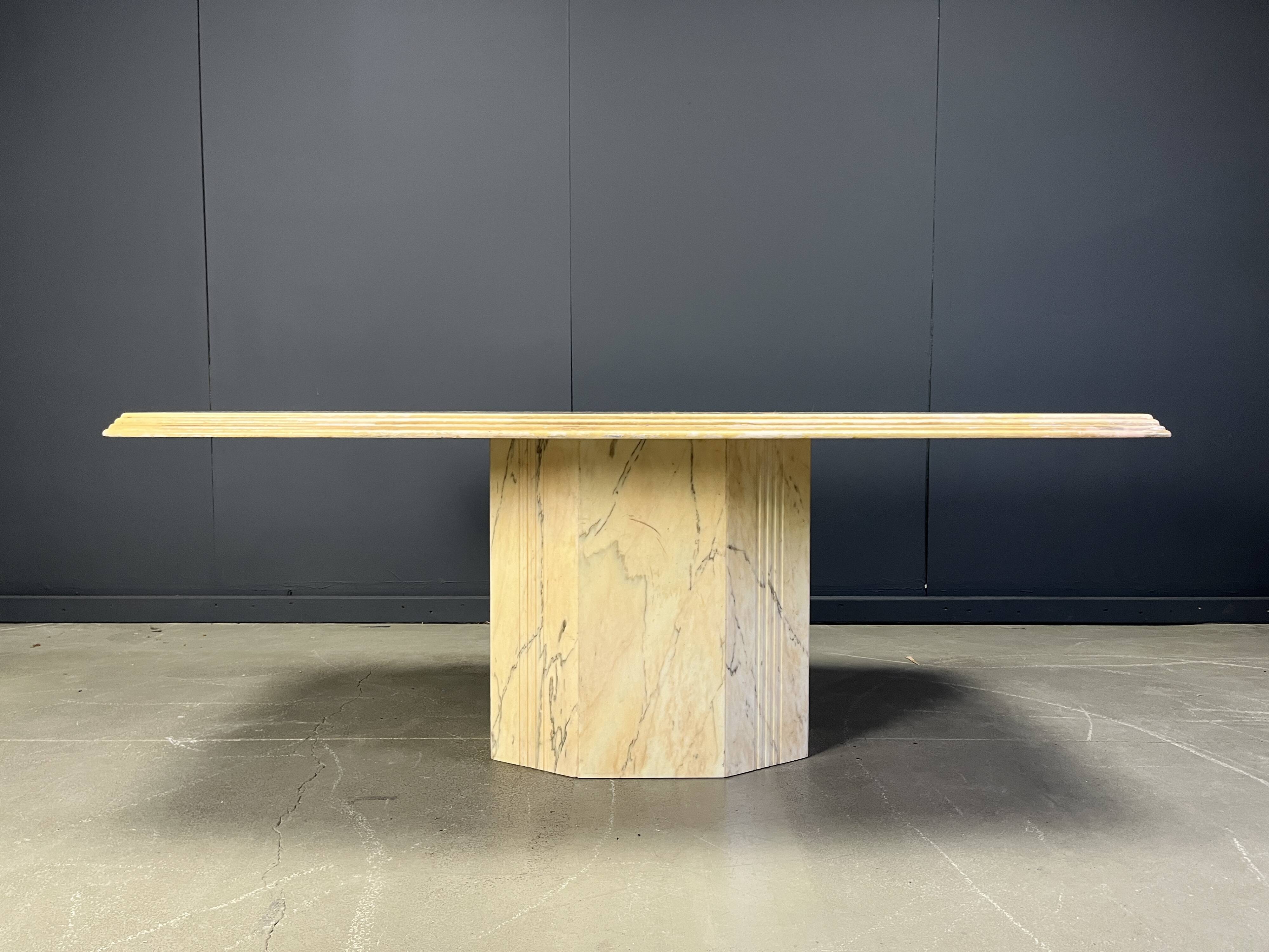 Vintage marble dining table, 1970s
