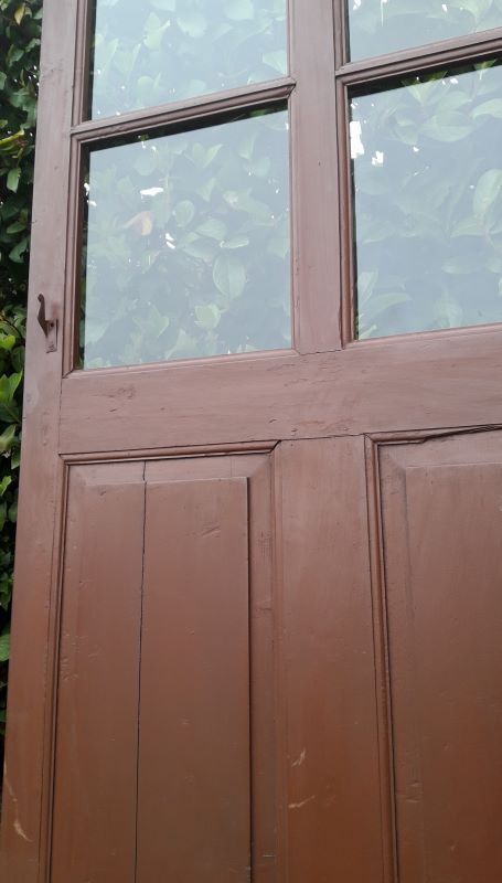 Porte vitrée H186,5xL98,5 de communication moulurée