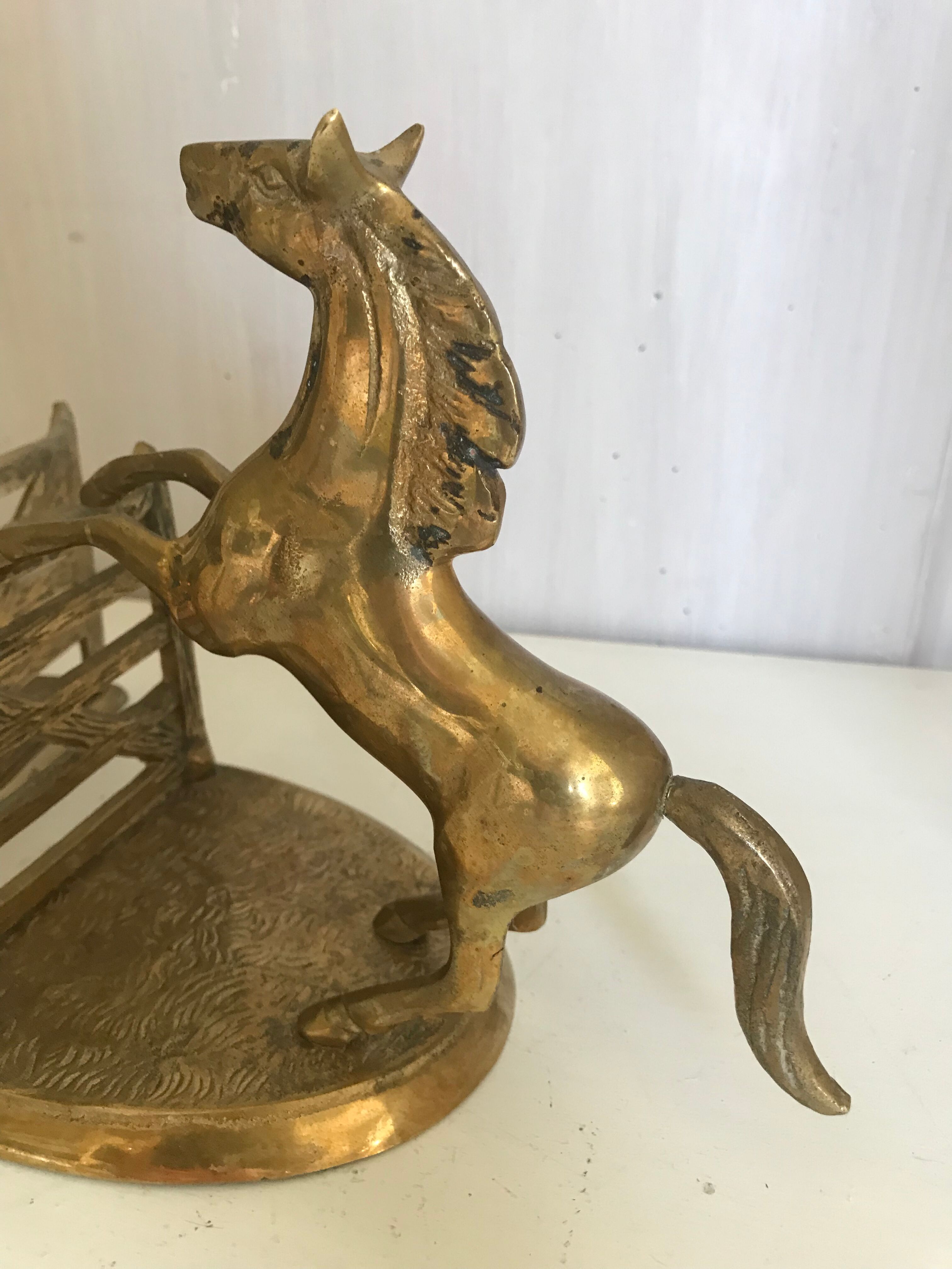 Pair of vintage brass bookbands