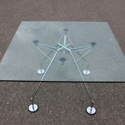 1970s Norman Foster Nomos glass table for Tecno Italy