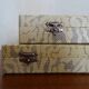 24 Art Deco style stainless steel knives - 12 desserts and 12 cheeses - In boxes