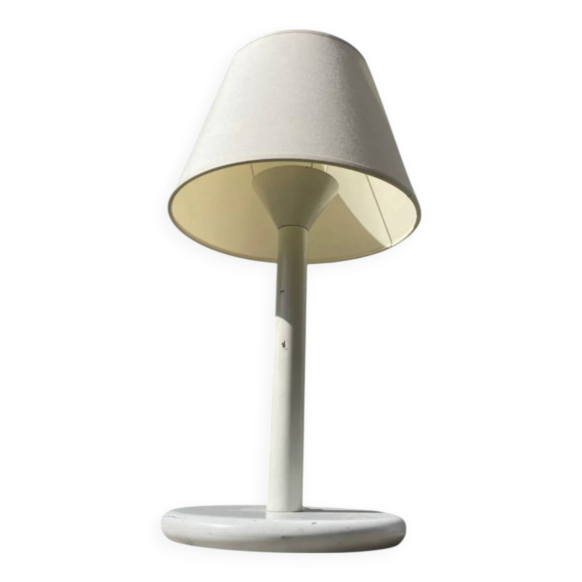 Industrial white metal lamp 1980