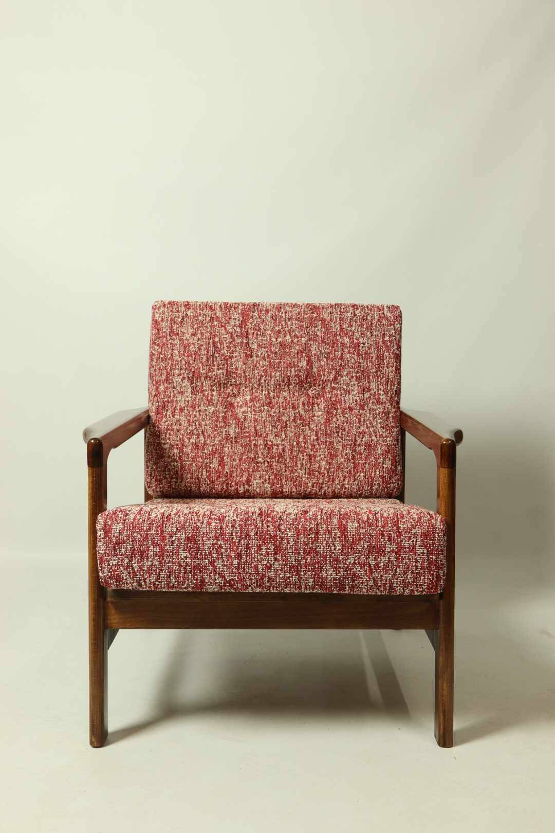 Vintage Armchair Lobster Upholstery Living Room Scandinavian, MCM, Poland 1960s