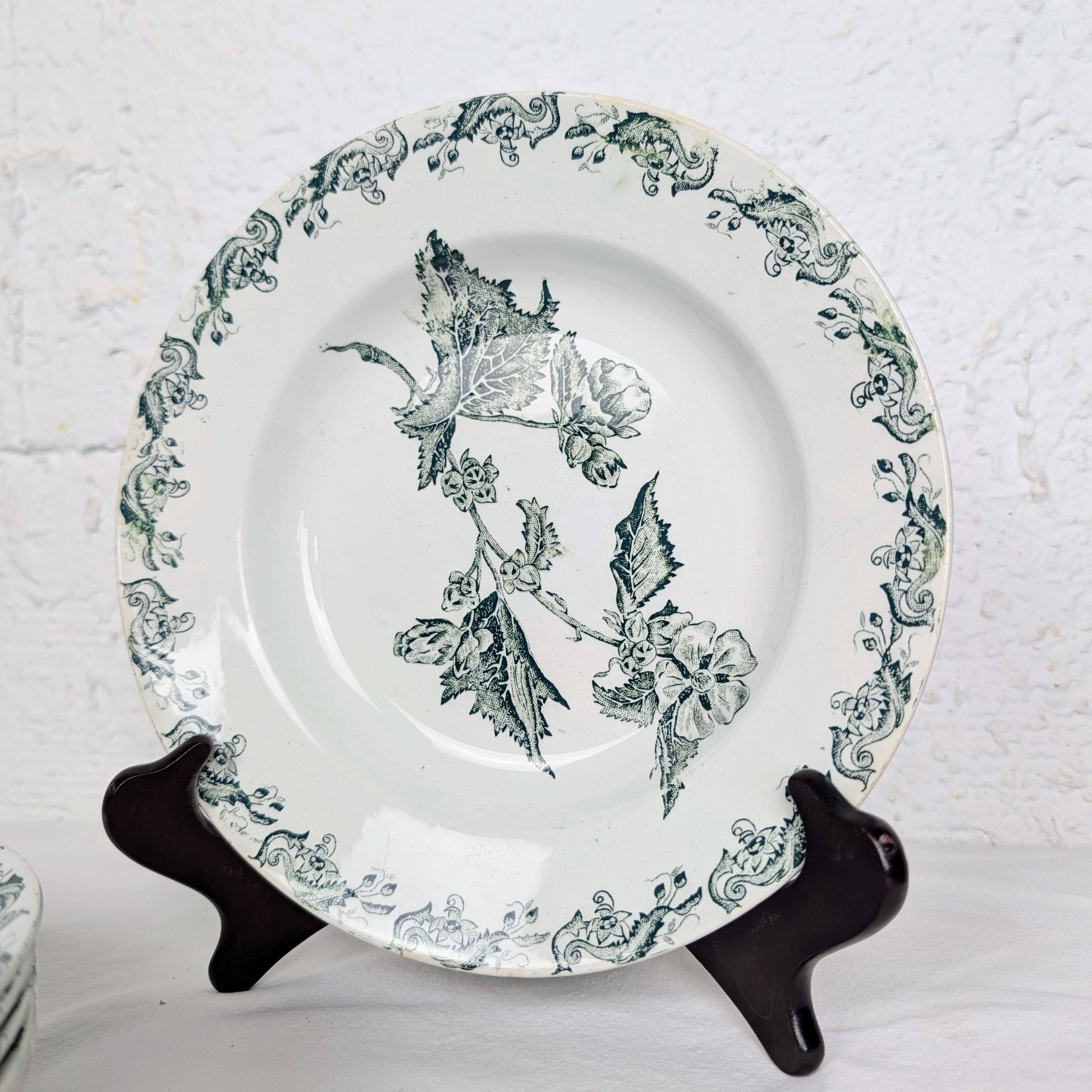 6 assiettes creuses Richelieu - Saint-Amand