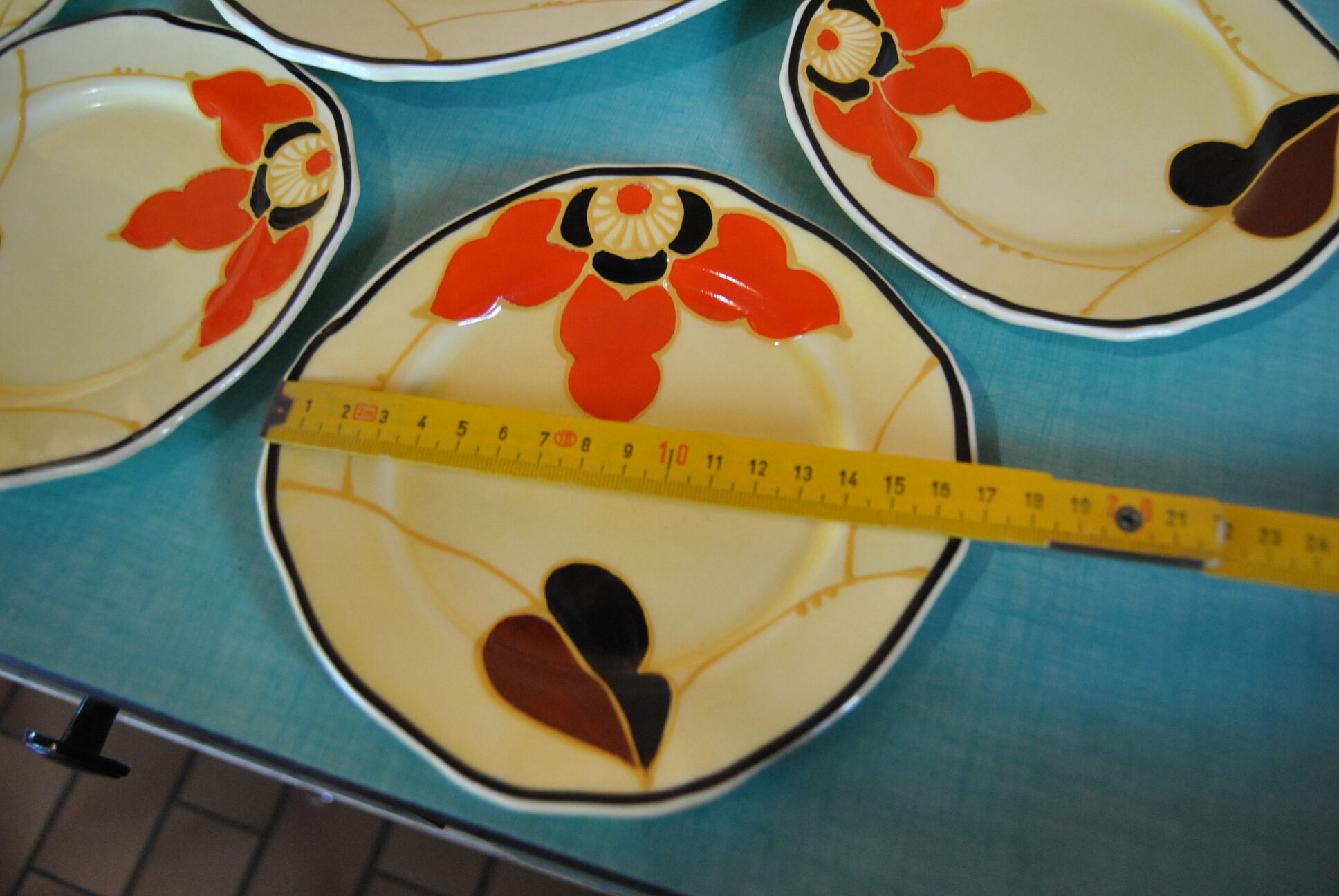 Hand-painted cake set 1960s/70s