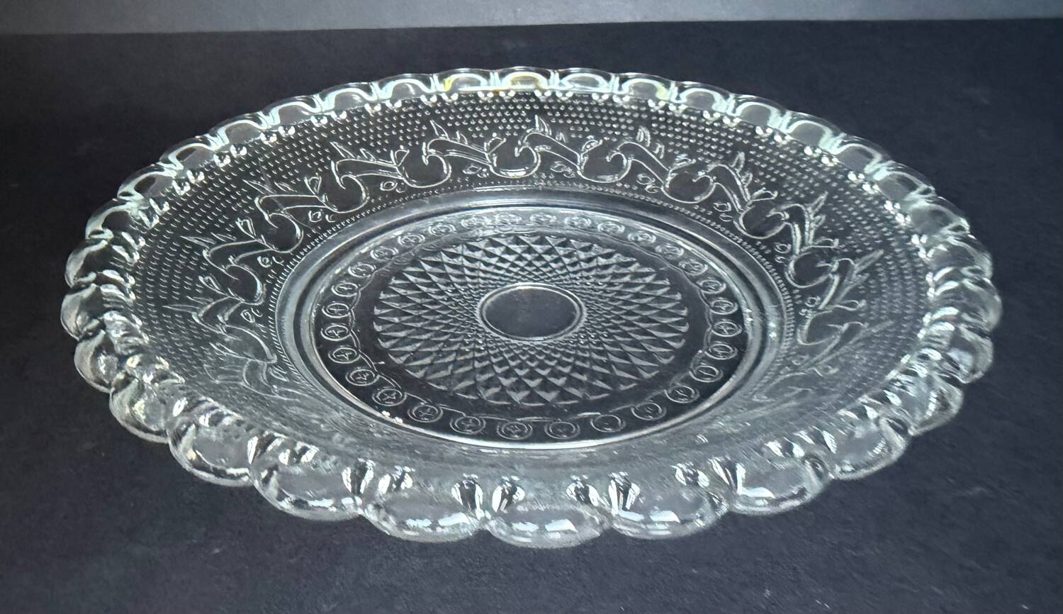 2 antique moulded glass bowls