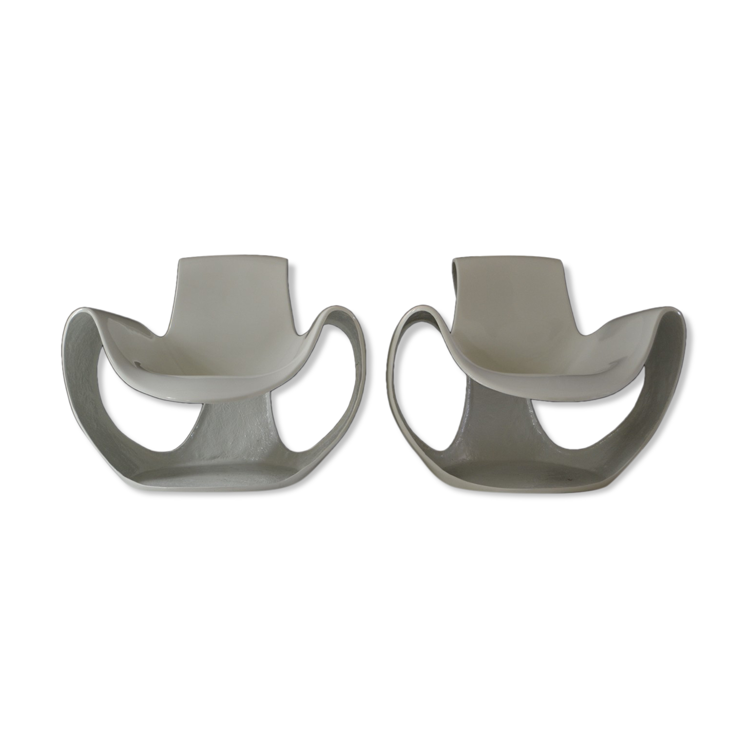 Pair of Albatros armchairs by Danielle Quarante for Airborne