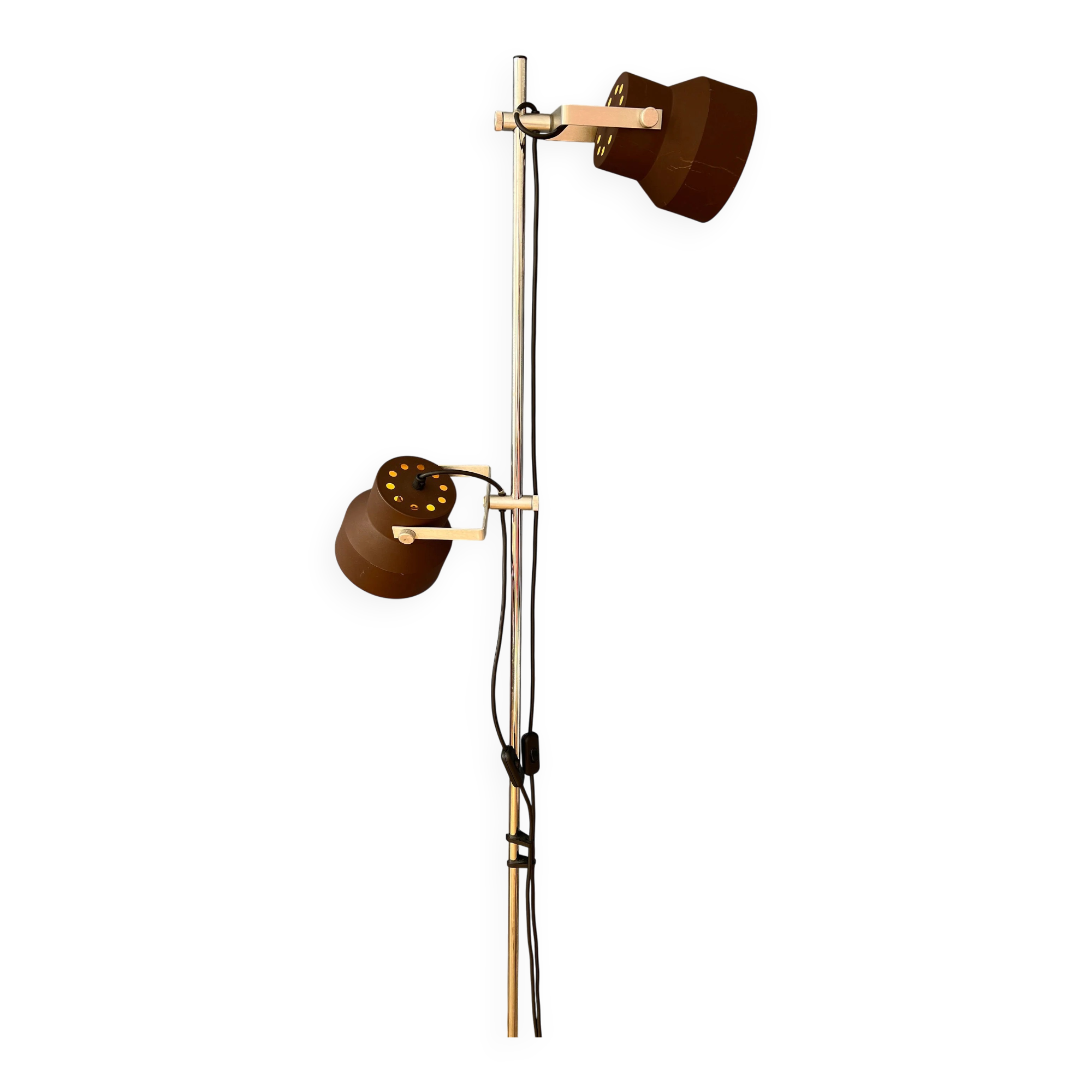 Mid-century Space Age brown Anvia floor lamp
