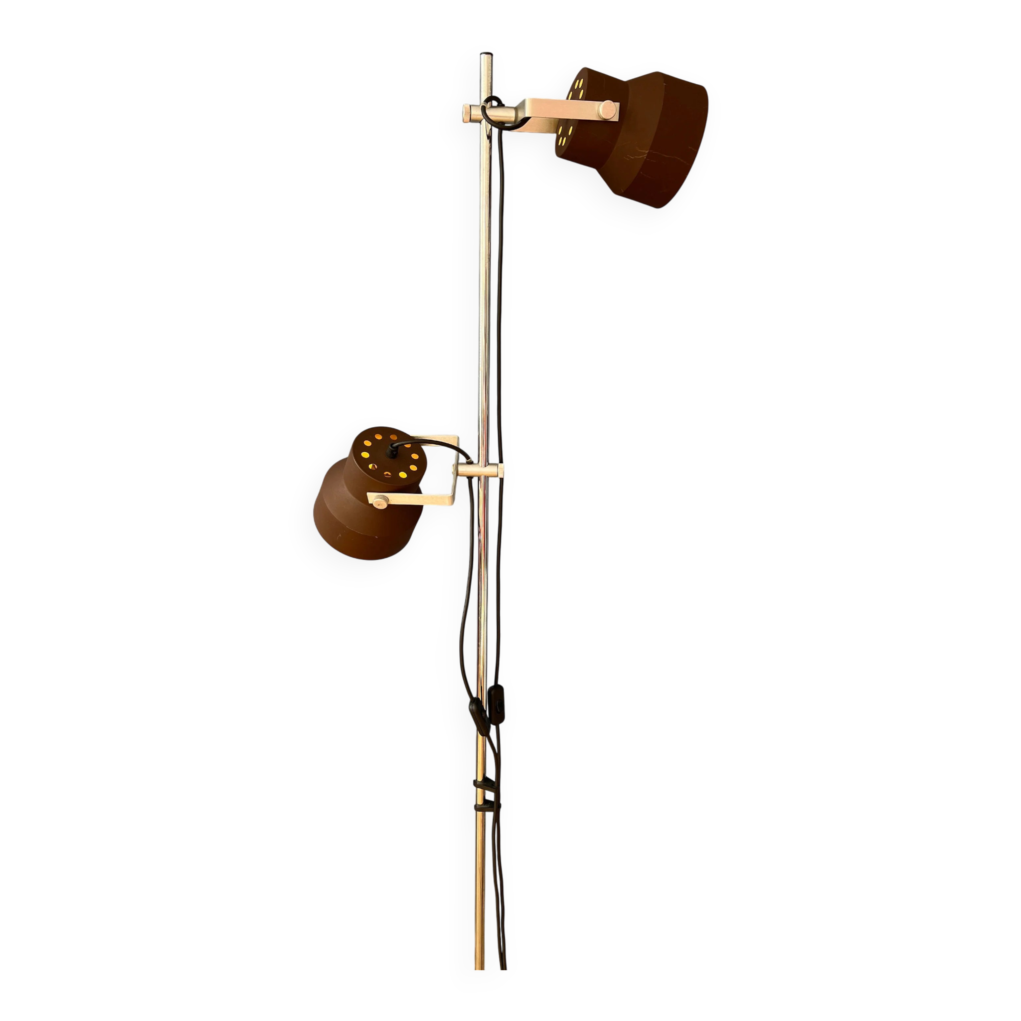 Mid-century Space Age brown Anvia floor lamp