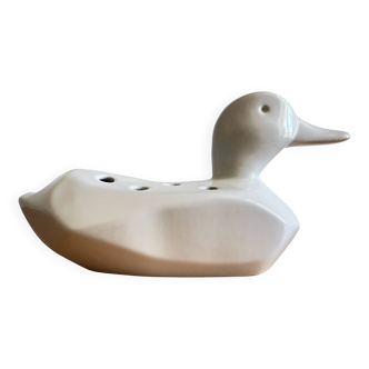 80s ceramic duck flower vase
