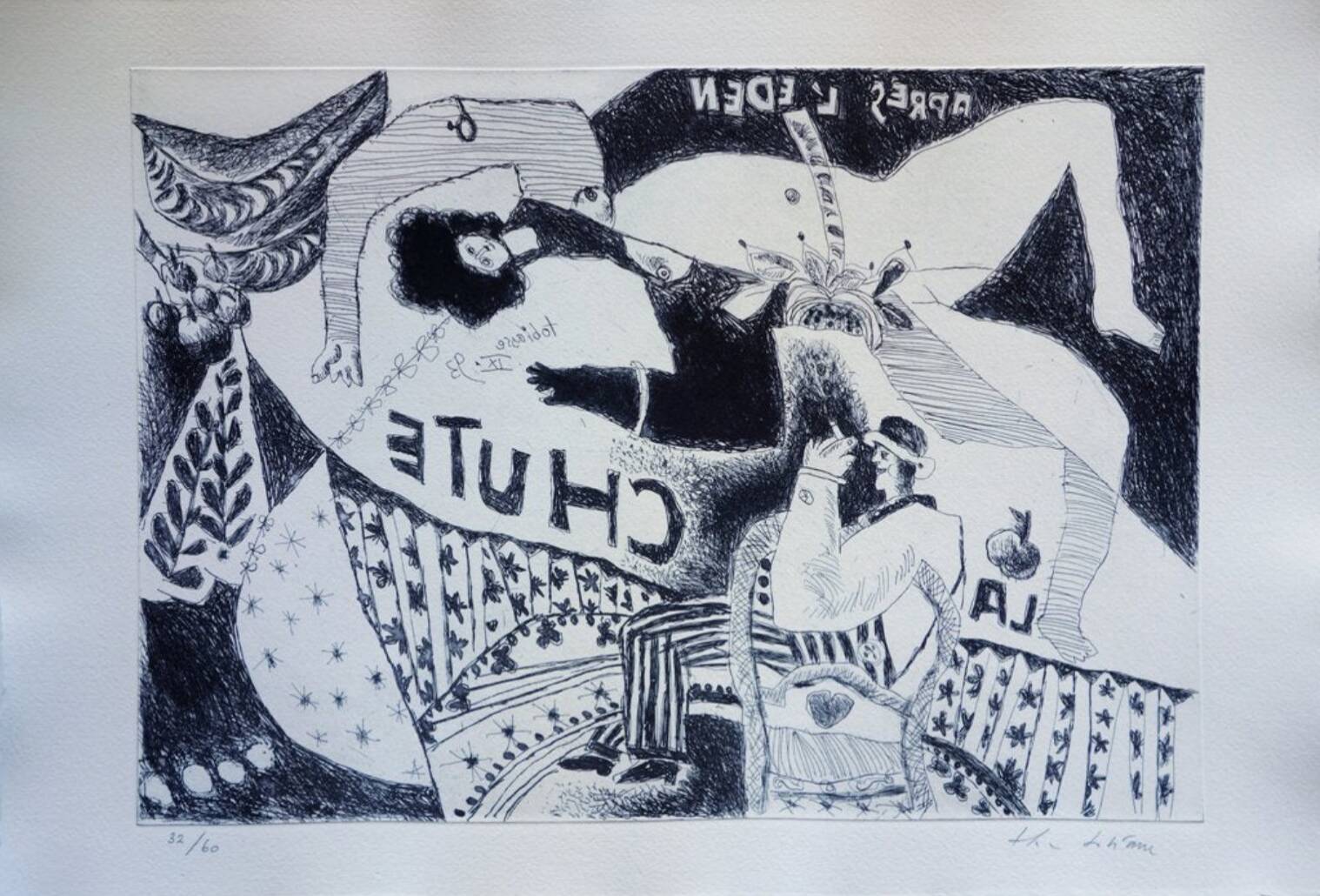 Théo Tobiasse: After Eden - Original signed engraving